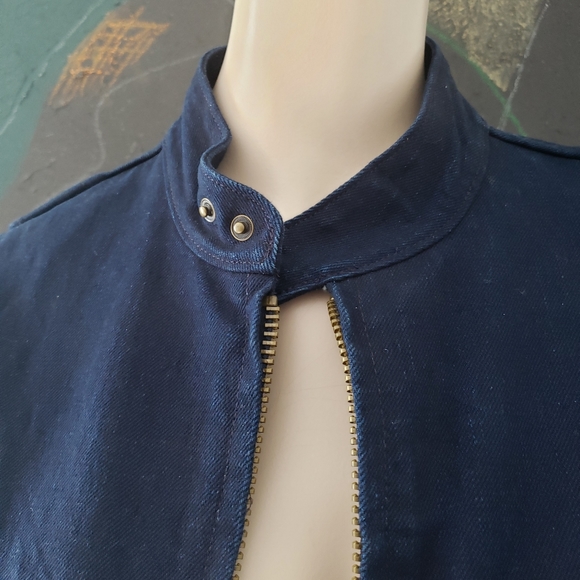 Lands' End | Denim Racing Jacket - Picture 3 of 12